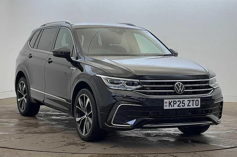 Black Used 2025 VW Tiguan Allspace R-line SUV | £33,650 (A bit pricey) - Image 1/4