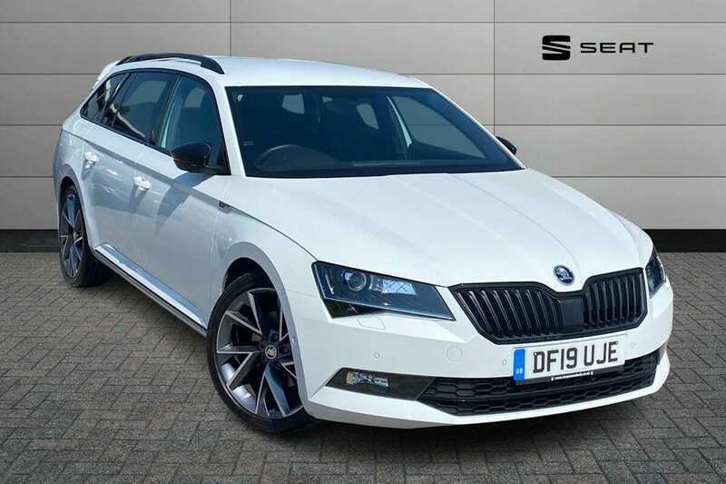 Used Skoda Superb SportLine 150 HP (110 kW) 2019 White Estate