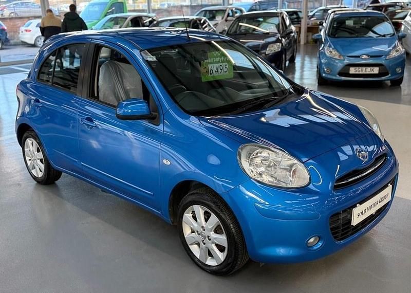 Begagnad Nissan Micra Acenta 2011 Blå Halvkombi