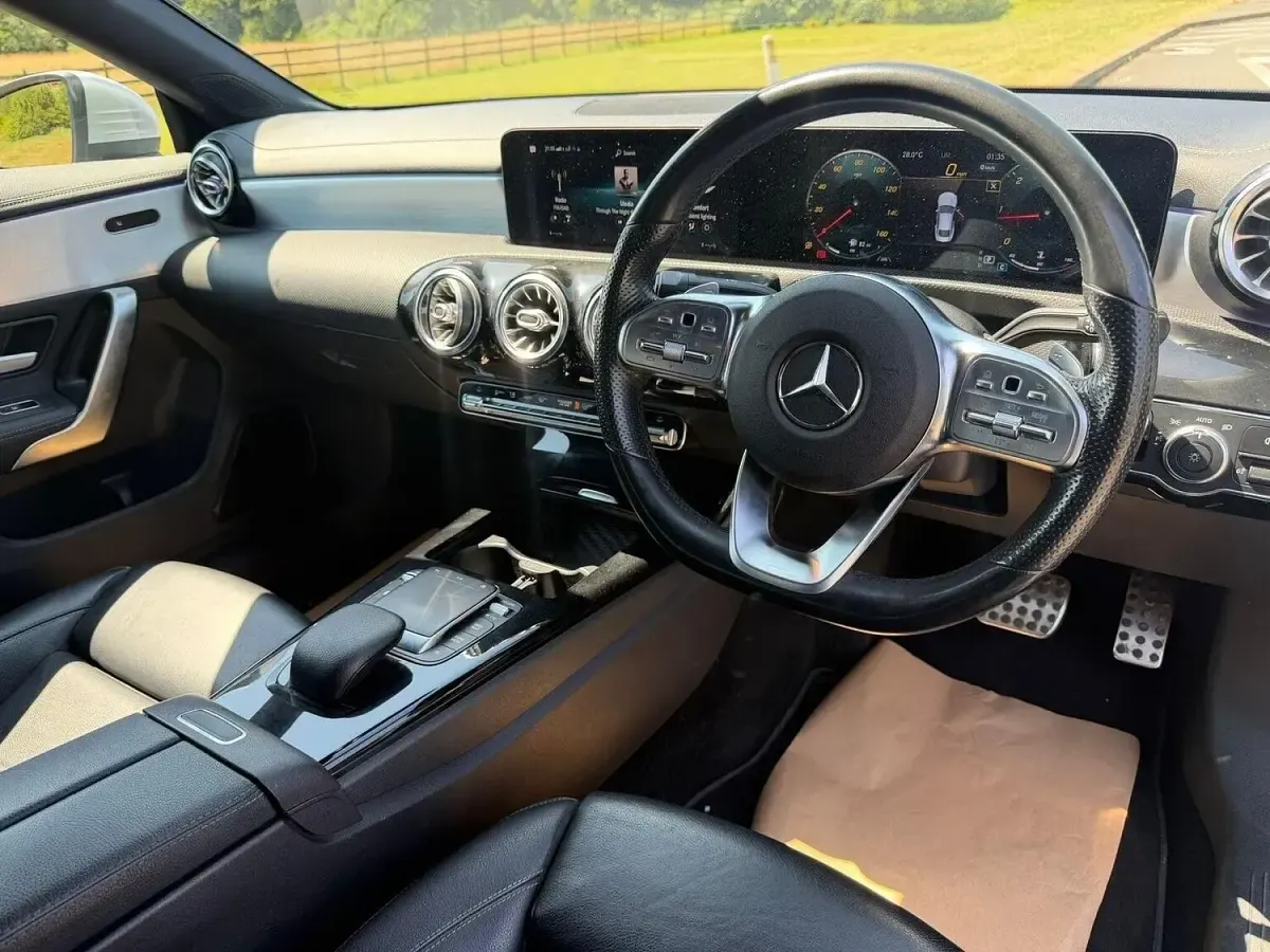 Used Mercedes CLA220 AMG line 190 HP (139 kW) 2021 Silver Coupe