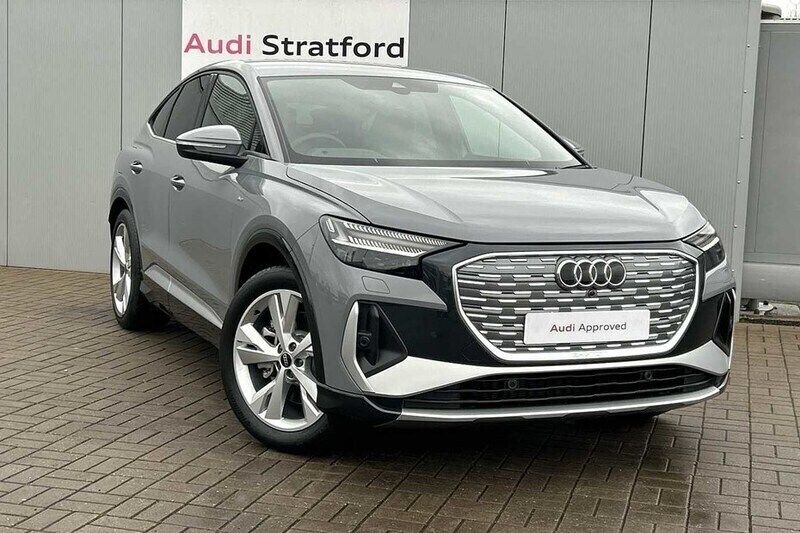 Pebble grey Used 2023 Audi Q4 Sportback e-tron S-Line SUV | £49,950 (A bit pricey) - Image 1/1