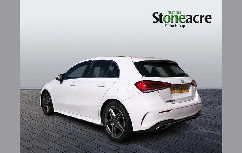 Used Mercedes A200 AMG line 150 HP (110 kW) 2019 White Hatchback