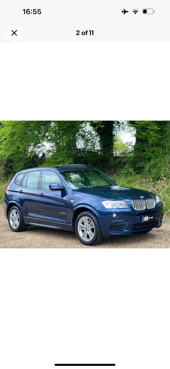 Used BMW X3 M Sport 254 HP (186 kW) 2011 Blue SUV