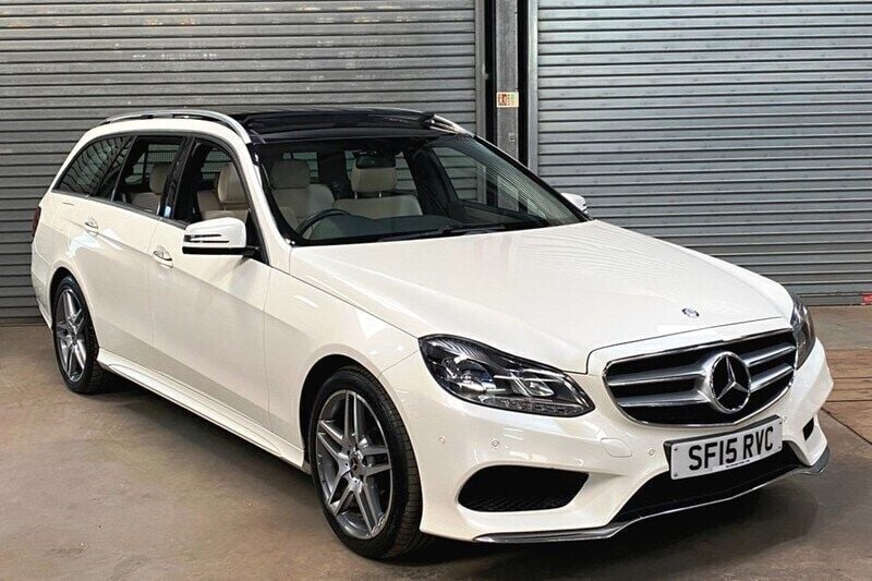 White Used 2015 Mercedes E220 AMG Line Premium Plus Estate | £15,950 - Image 1/1
