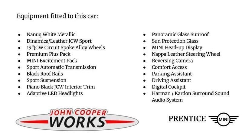 Used Mini John Cooper Works Countryman 302 HP (222 kW) 2022 White SUV