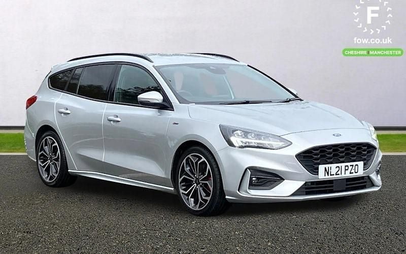 Silver Used 2021 Ford Focus ST-Line X Estate | £14,499 (Good price) - Image 1/4