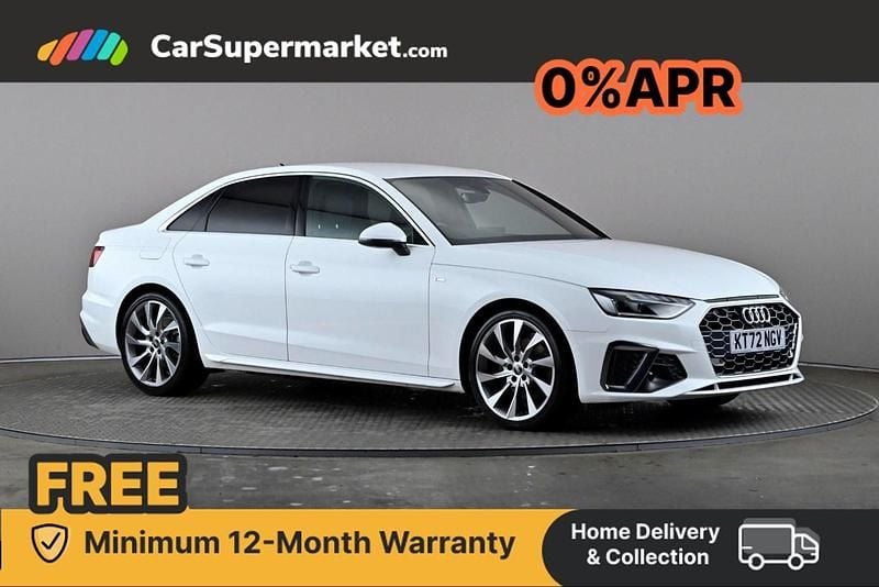 White Used 2022 Audi A4 S-Line Sedan | £29,697 - Image 1/4