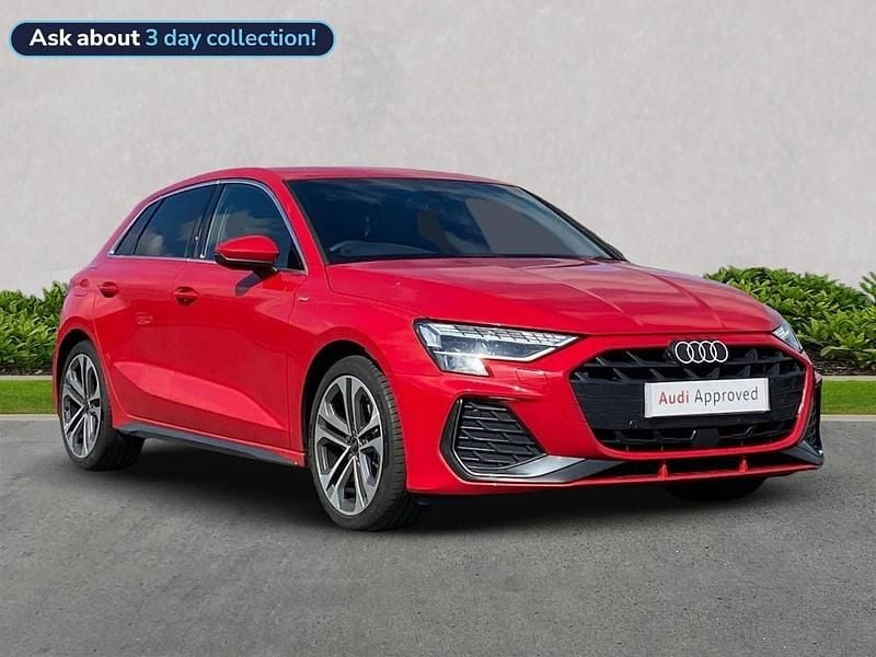 Red Used 2025 Audi A3 S-Line Hatchback | £27,842 (Fair price) - Image 1/4