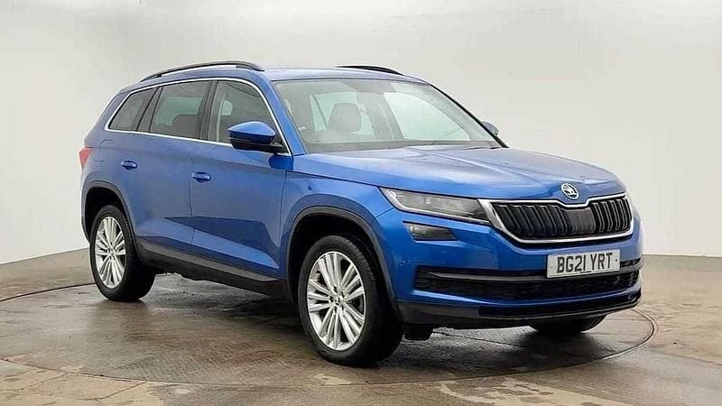 Used Skoda Kodiaq SE L 150 HP (110 kW) 2021 Race blue metallic SUV