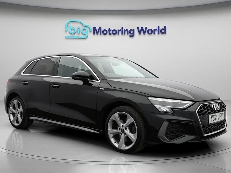 Black Used 2021 Audi A3 Sportback e-tron S-Line Sedan | £18,100 (Fair price) - Image 1/4