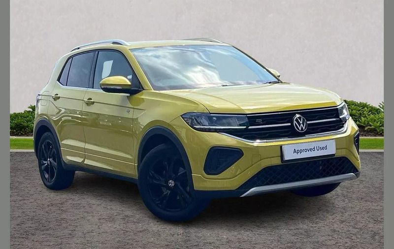 Yellow Used 2024 VW T-Cross R-line SUV | £25,995 (Expensive) - Image 1/4