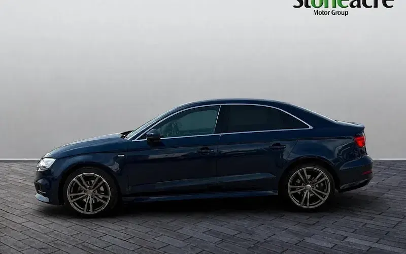 Used Audi A3 S-Line 116 HP (85 kW) 2017 Blue Sedan