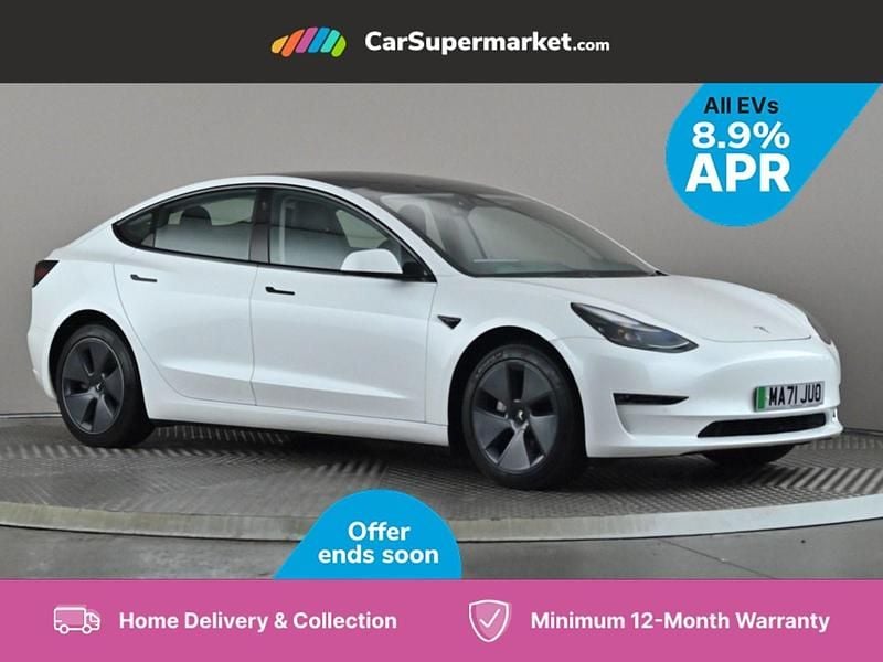 White Used 2021 Tesla Model 3 Long Range AWD Sedan | £22,197 (Fair price) - Image 1/3