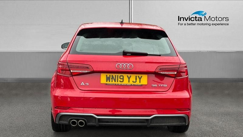Used Audi A3 S-Line 150 HP (110 kW) 2019 Tango red Sedan