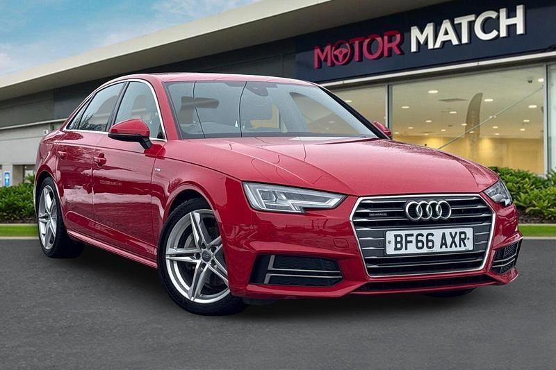 Red Used 2016 Audi A4 S-Line Sedan | £12,490 (Fair price) - Image 1/4