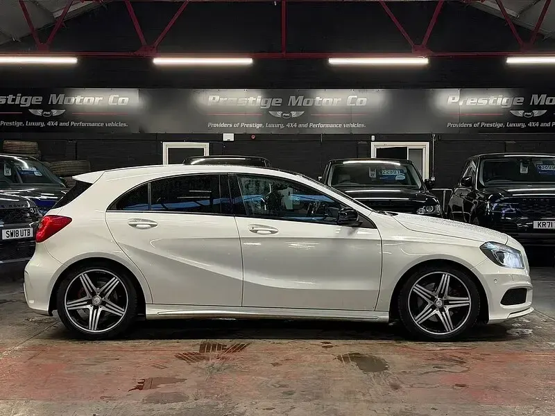 Used Mercedes A250 AMG line 2017 White Hatchback