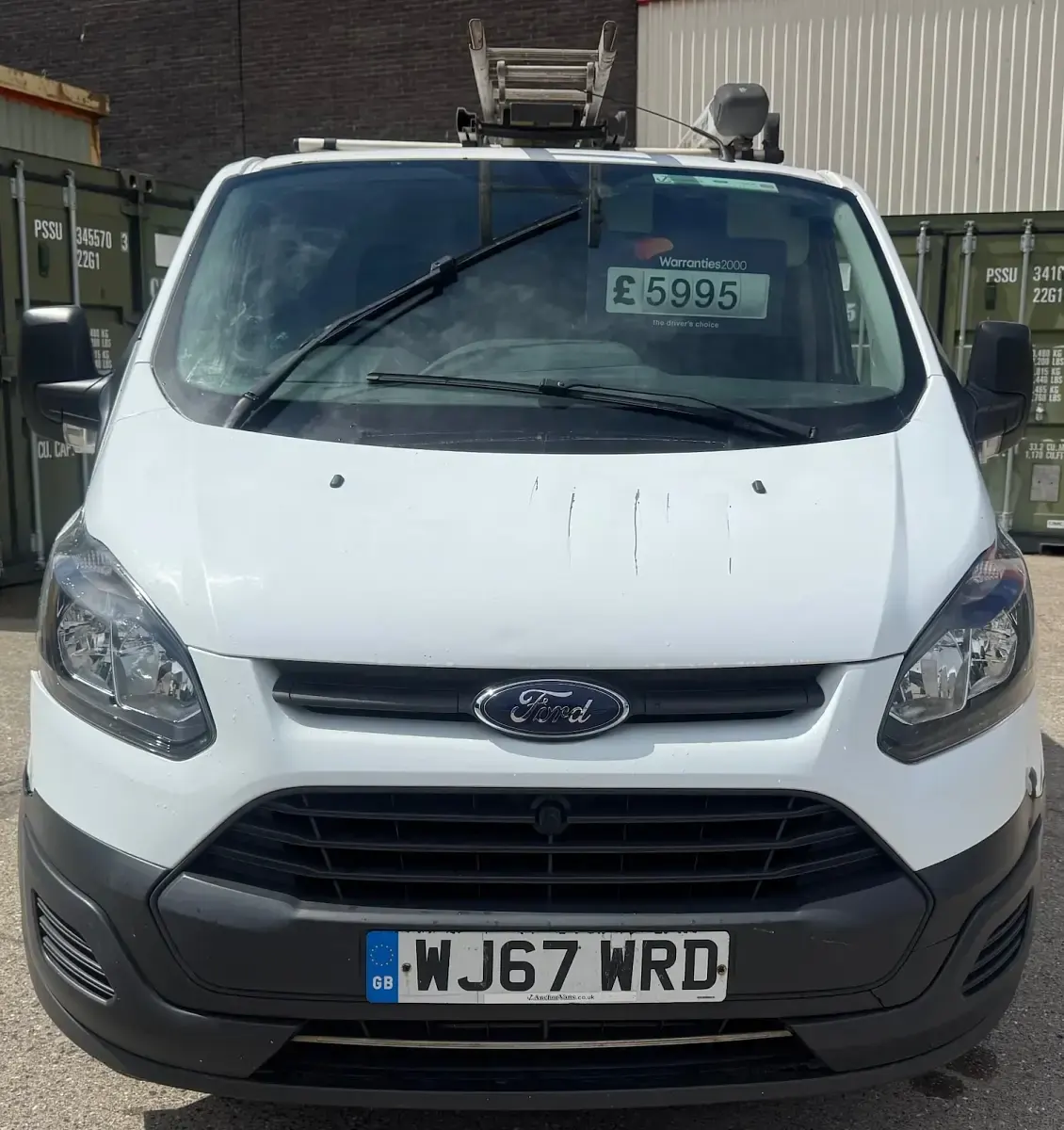 Used Ford Transit Custom 105 HP (77 kW) 2017 White Van