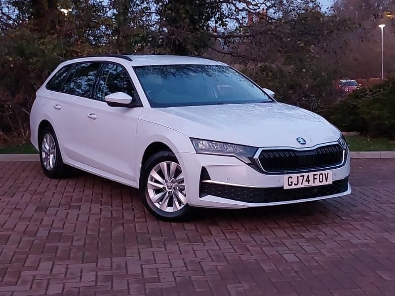 White Used 2024 Skoda Octavia SE Technology Estate | £20,698 (Fair price) - Image 1/4