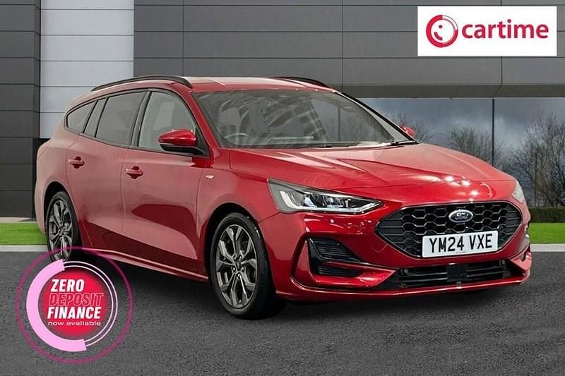 Red Used 2024 Ford Focus ST-Line Estate | £17,299 (Fair price) - Image 1/4