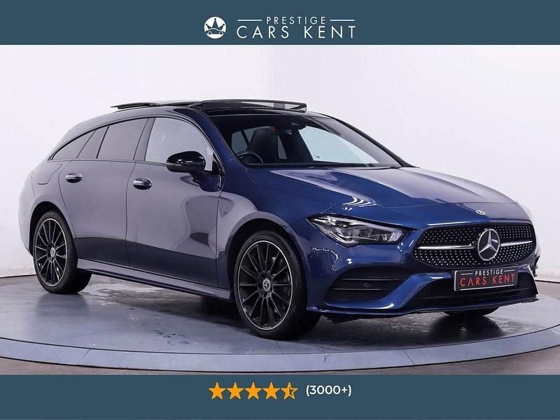 Blue Used 2022 Mercedes CLA250e Shooting Brake AMG Line Premium Plus Estate | £22,499 (Fair price) - Image 1/4