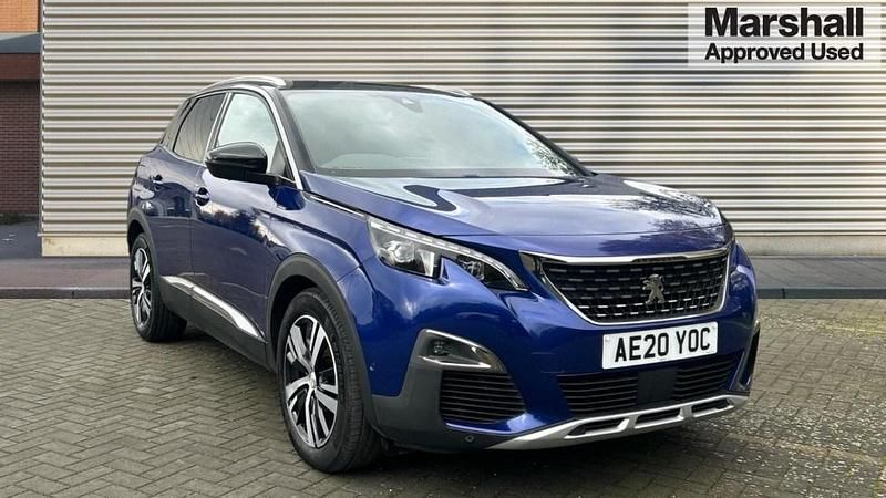 Metallic magnetic blue Used 2020 Peugeot 3008 GT-line Hatchback | £12,100 (Fair price) - Image 1/4