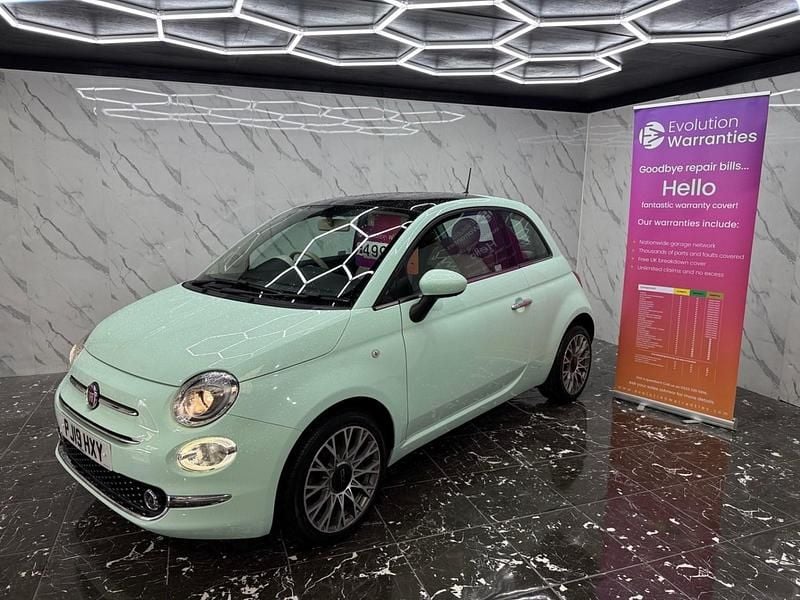 Green Used 2019 Fiat 500 Lounge Hatchback | £4,995 (Super price) - Image 1/4
