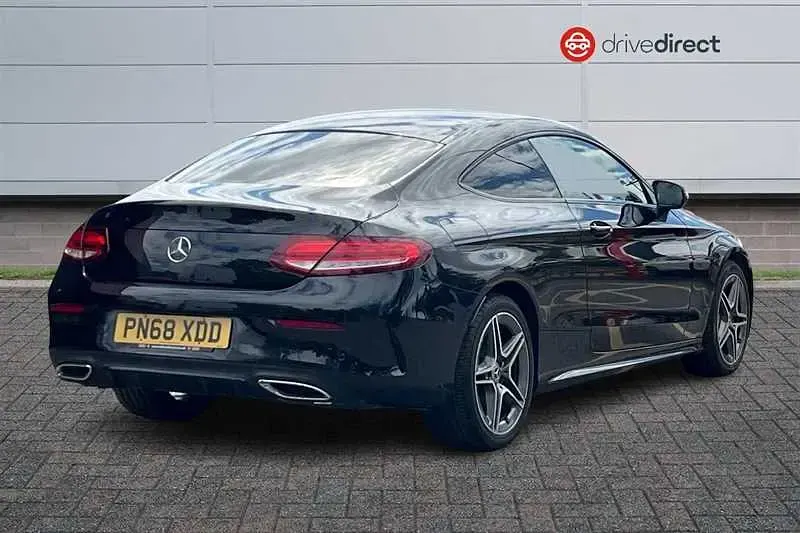 Used Mercedes C220 AMG line 194 HP (142 kW) 2018 Black Coupe