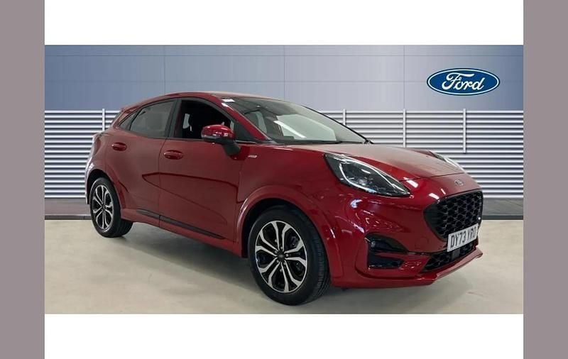 Red Used 2023 Ford Puma Gen-E ST-Line SUV | £17,546 (Fair price) - Image 1/4