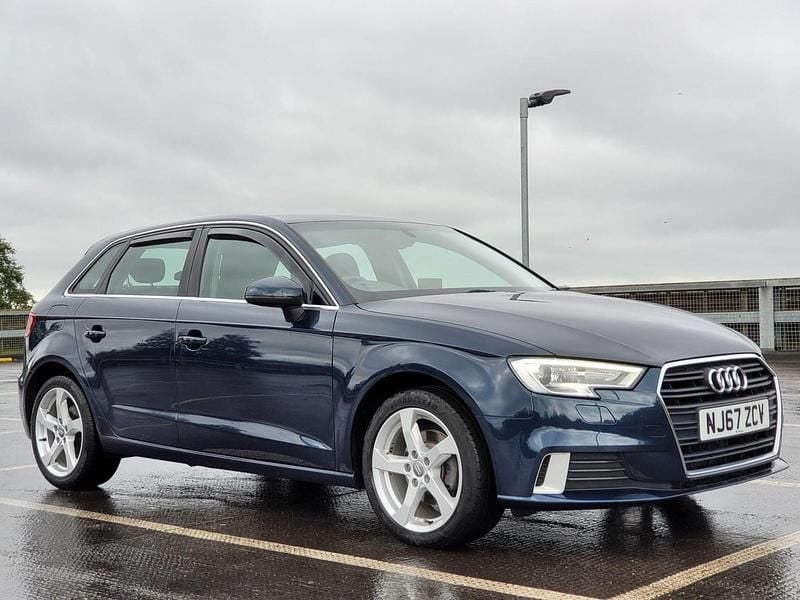 Blue Used 2017 Audi A3 Sportback Sport Hatchback | £8,995 (Fair price) - Image 1/4