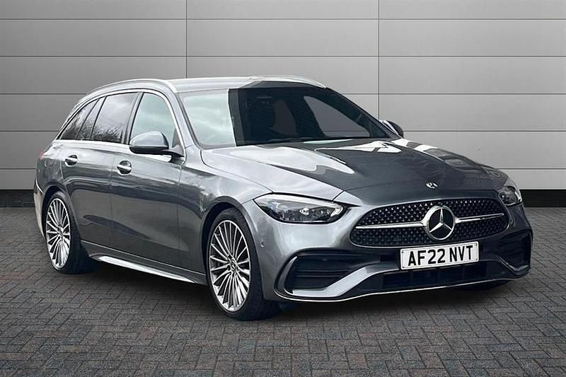 Used Mercedes C200 AMG Line Premium 204 HP (150 kW) 2022 Selenite grey Estate