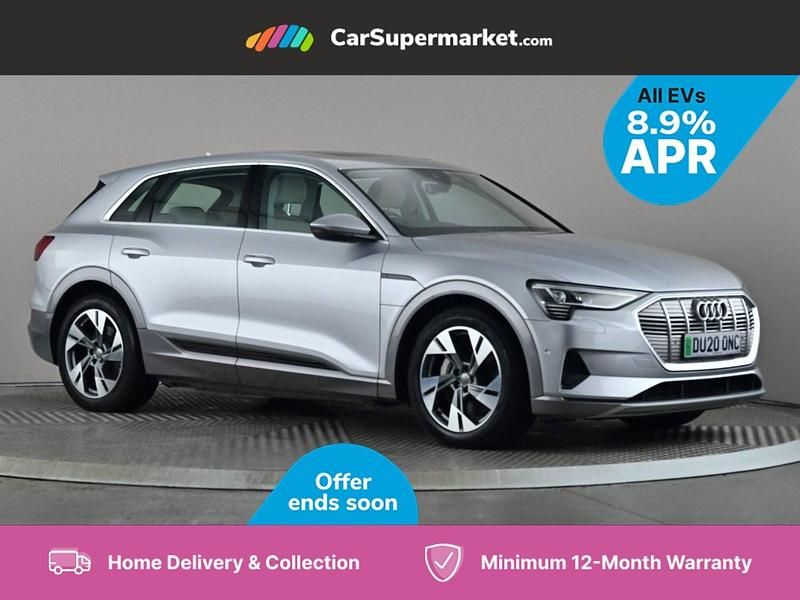 Silver Used 2020 Audi e-tron Design SUV | £22,347 (A bit pricey) - Image 1/3