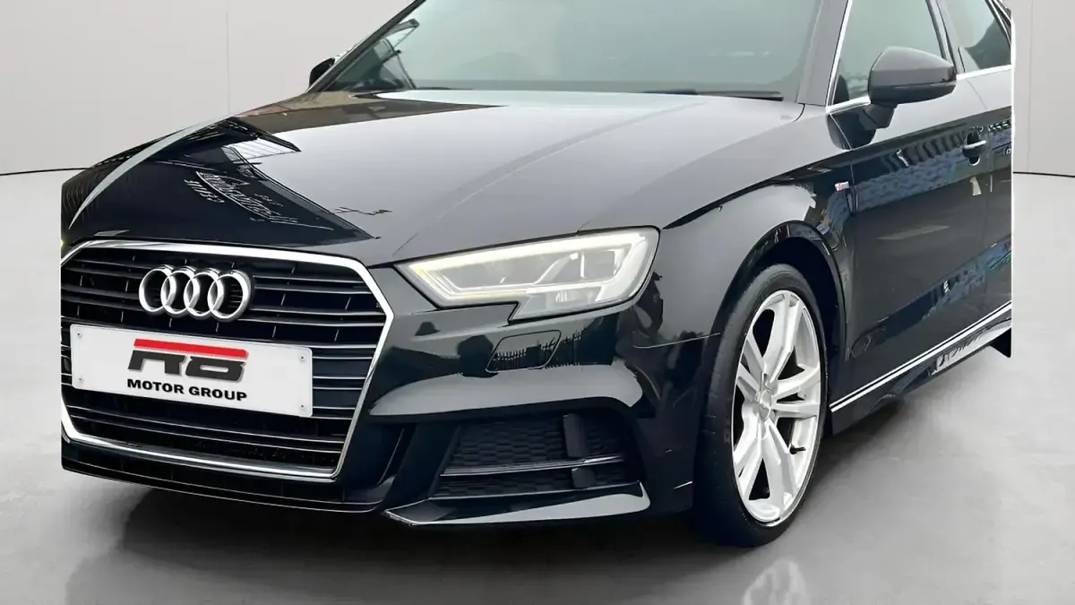 Used Audi A3 S-Line 116 HP (85 kW) 2019 Black Sedan