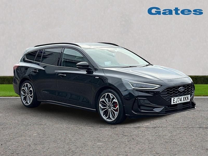 Black Used 2024 Ford Focus ST-Line X Estate | £23,499 (Expensive) - Image 1/4