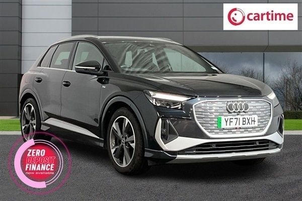 Black Used 2021 Audi Q4 e-tron S-Line SUV | £21,060 - Image 1/3