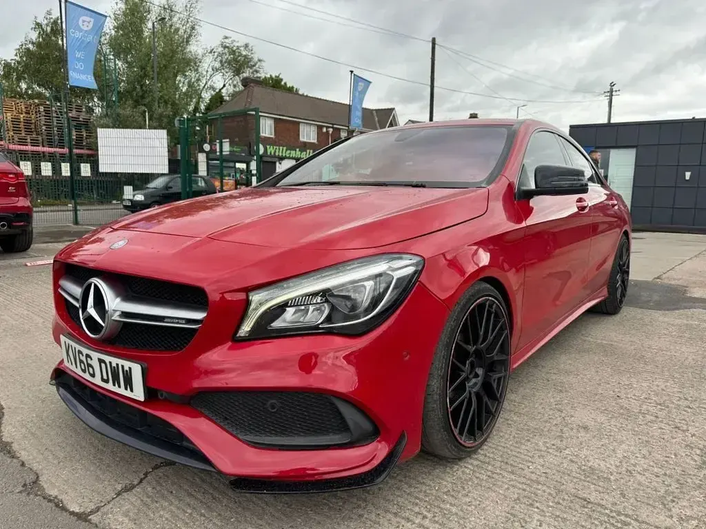 Used Mercedes CLA180 AMG line 120 HP (88 kW) 2016 Red Sedan