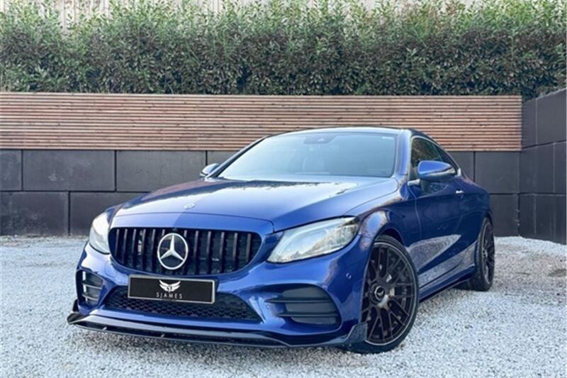 Blue Used 2018 Mercedes C300 AMG line Coupe | £18,590 (Fair price) - Image 1/4