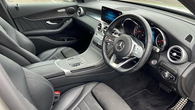 Used Mercedes GLC220 AMG line 194 HP (142 kW) 2021 Mojave silver metallic SUV