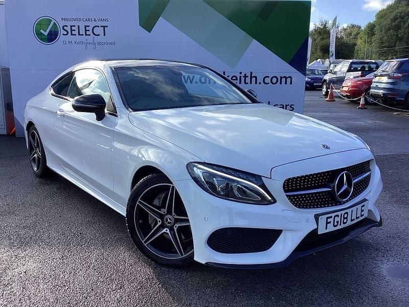 Polar white Used 2018 Mercedes C220 AMG Line Premium Coupe | £17,800 (Fair price) - Image 1/4