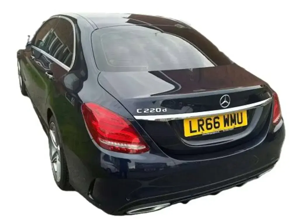 Used Mercedes C220 AMG line 170 HP (125 kW) 2016 Blue Sedan