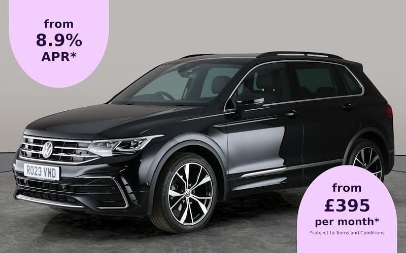 Black Used 2023 VW Tiguan R-line SUV | £26,399 (Fair price) - Image 1/2