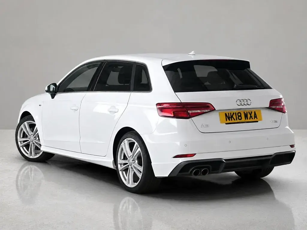 Used Audi A3 S-Line 150 HP (110 kW) 2018 White Sedan