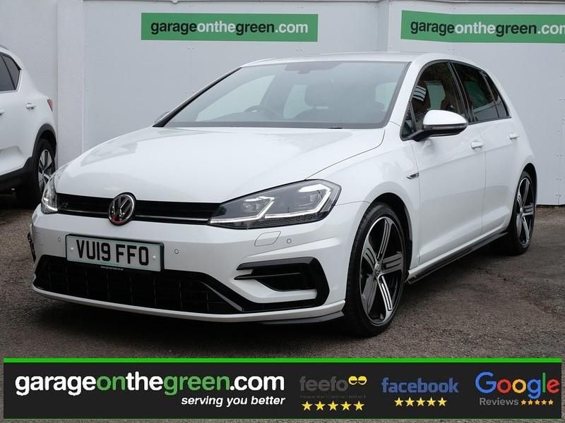 Pure white Used 2019 VW Golf VII R Hatchback | £19,495 (Super price) - Image 1/4