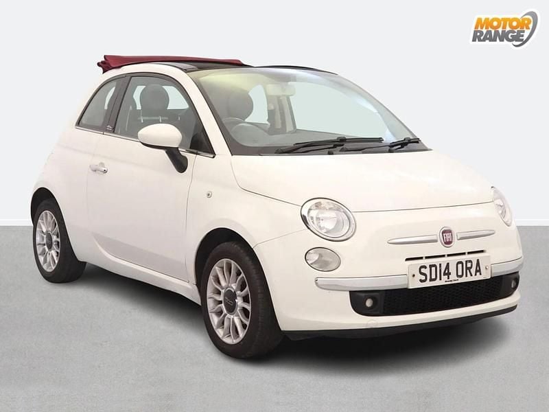 White Used 2014 Fiat 500 Lounge Cabriolet | £4,295 (Fair price) - Image 1/4