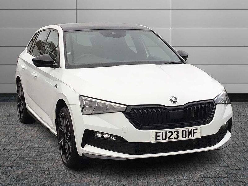 Moon white metallic Used 2023 Skoda Scala Monte Carlo Hatchback | £17,799 (Fair price) - Image 1/4