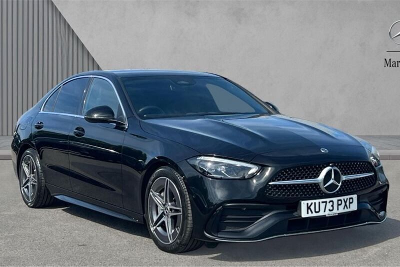 Black Used 2024 Mercedes C200 AMG line Sedan | £31,498 (Fair price) - Image 1/4