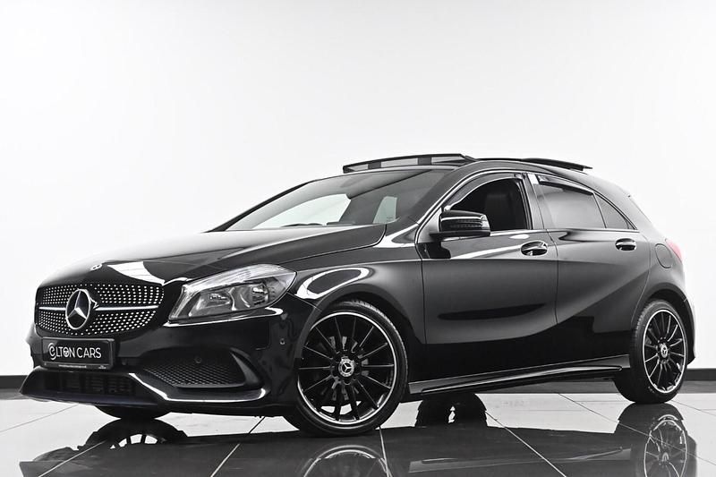Used Mercedes A200 AMG line 156 HP (114 kW) 2017 Black Hatchback