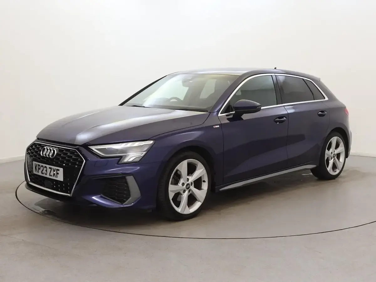 Used Audi A3 S-Line 150 HP (110 kW) 2023 Blue Sedan