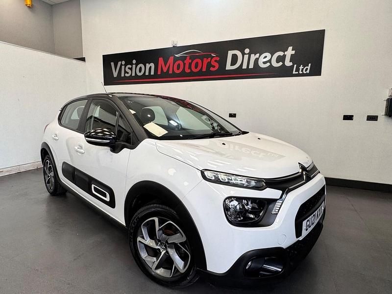White Used 2021 Citroën C3 PureTech Hatchback | £7,980 (Fair price) - Image 1/4