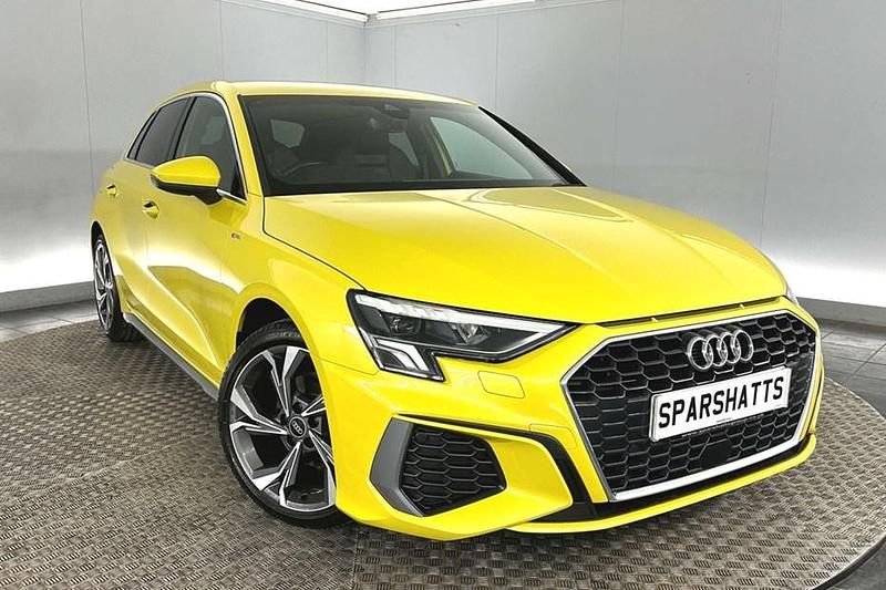 Used Audi A3 S-Line 110 HP (80 kW) 2023 Yellow Sedan