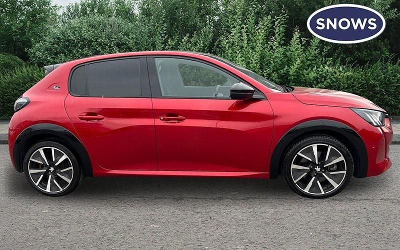 Used Peugeot e-208 Premium 100 kW (136 HP) 2021 Red Hatchback